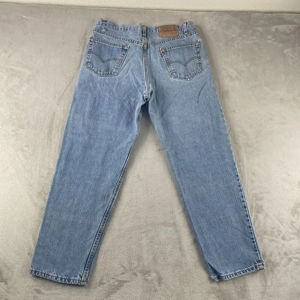 Vintage Levis 550 Jeans Men‎ 33 (Fits 34x30) Blue Relaxed Fit Tapered USA Grunge